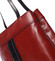 Červeno černá středně velká kožená kabelka přes rameno - ItalY Zanthe