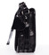 Menší černá lakovaná crossbody kožená kabelka - ItalY Zoya