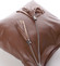 Módní kožená kabelka přes rameno hnědá - ItalY Georgine