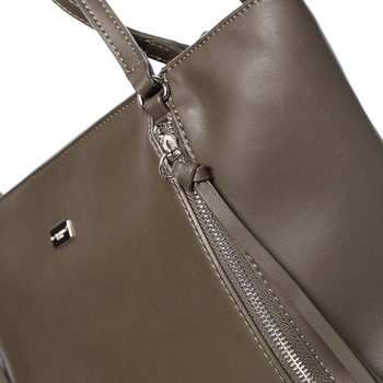 Elegantní khaki kabelka přes rameno - David Jones Paola
