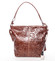 Dámská kožená kabelka přes rameno světle hnědá - ItalY Heather