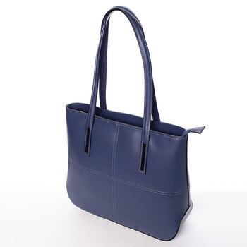 Moderní dámská kožená kabelka tmavě modrá - ItalY Adalicia