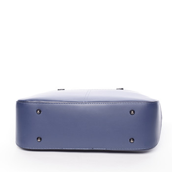 Moderní dámská kožená kabelka tmavě modrá - ItalY Adalicia