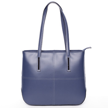 Moderní dámská kožená kabelka tmavě modrá - ItalY Adalicia