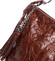 Dámská kožená kabelka přes rameno světle hnědá - ItalY Heather
