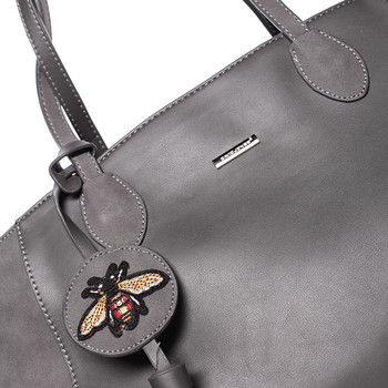 Nadčasová šedá kabelka přes rameno - David Jones Shelby