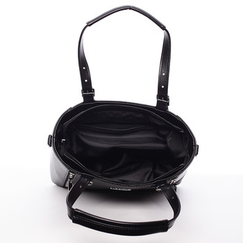 Dámská kabelka černá matná se vzorem - Delami Nicole
