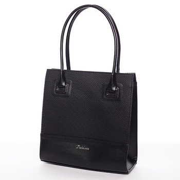 Dámská luxusní kabelka černá se vzorem - Delami Claudine