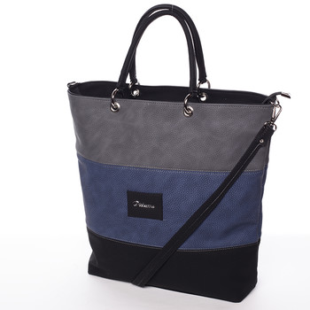 Dámská elegantní kabelka šedo modro černá - Delami Patricia