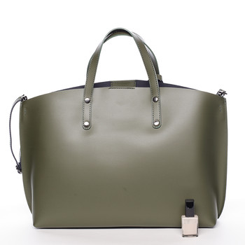 Dámská kožená kabelka tmavě zelená - ItalY Jordana