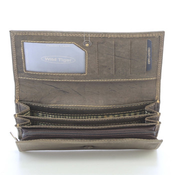 Dámská kožená peněženka tmavě hnědá - WILD Haemon New