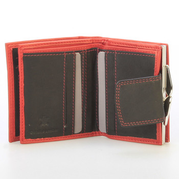 Stylová malá dámská kožená peněženka červená - Bellugio Gredel