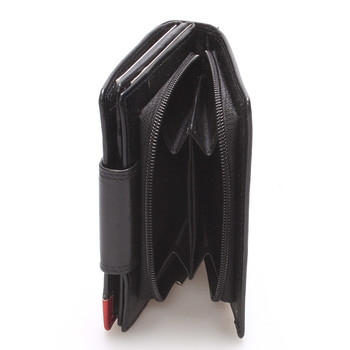 Středně velká dámská kožená peněženka černá - Bellugio Calla