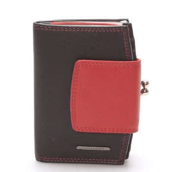 Luxusní dámská kožená peněženka černá - Bellugio Armi