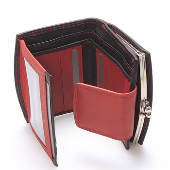 Luxusní dámská kožená peněženka černá - Bellugio Armi