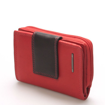 Dámská kožená peněženka červeno černá - Bellugio Eurusie
