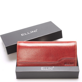 Luxusně elegantní kožená hnědá peněženka - Ellini Griffin