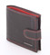 Pánská kožená peněženka černo červená - Bellugio Eurus