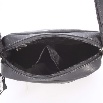 Perfektní pánská černá kožená taška - Sendi Design Halir