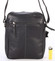 Černá kožená pánská taška přes rameno - Sendi Design Helio