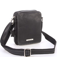 Menší černá pánská kožená taška - Sendi Design Merl