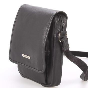 Černá luxusní kožená pánská taška - Sendi Design Heliodoros