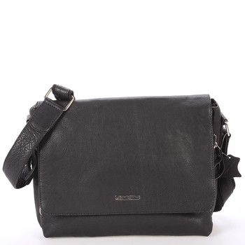 Černá luxusní velká kožená taška - Sendi Design Hermes
