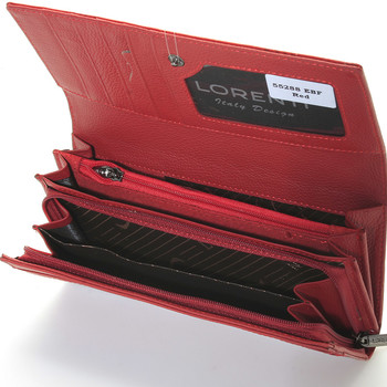 Dámská červená kožená peněženka - Lorenti Chiara
