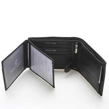 Pánská kožená volná peněženka černá - Rovicky Hesper