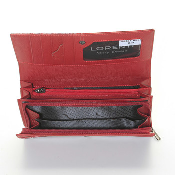 Dámská lakovaná červená kožená peněženka - Lorenti Francesca