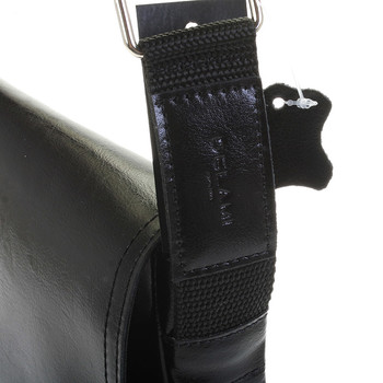 Černá elegantní crossbody kožená taška - Delami 1172