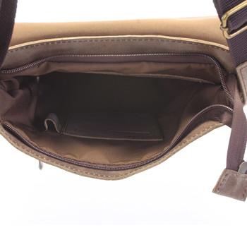 Světle hnědá elegantní crossbody kožená taška - Delami 1172