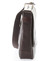 Tmavě hnědá stylová crossbody kožená taška - Delami 1246