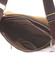 Tmavě hnědá stylová crossbody kožená taška - Delami 1246