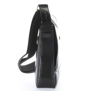 Černá stylová crossbody kožená taška - Delami 1246