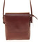 Hnědá kožená crossbody kabelka ItalY Tamia