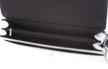 Velká černá pánská kožená aktovka - Delami R1