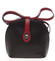 Malá dámská černo červená kožená crossbody kabelka - ItalY Zerena