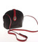 Malá dámská černo červená kožená crossbody kabelka - ItalY Zerena
