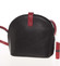 Malá dámská černo červená kožená crossbody kabelka - ItalY Zerena