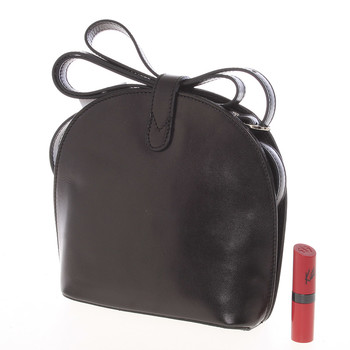 Malá dámská černá kožená crossbody kabelka - ItalY Zerena