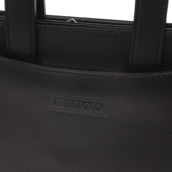 Menší černá pánská spisovka - Bellugio 0452