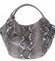 Velká dámská stříbrná kabelka ve stylu hadí kůže - MARIA C Halcyon