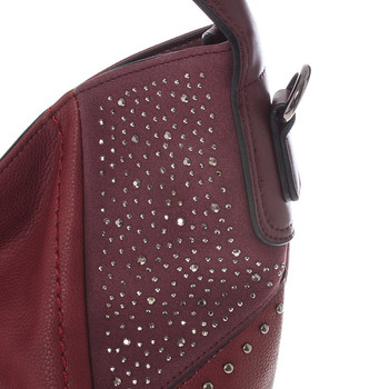 Dámská originální kabelka přes rameno tmavě červená - MARIA C Ecaterina