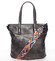 Luxusně stylová dámská tmavě stříbrná kabelka přes rameno - Maria C Eustacia