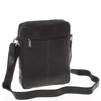 Elegantní pánská kožená taška přes rameno černá - SendiDesign Turner