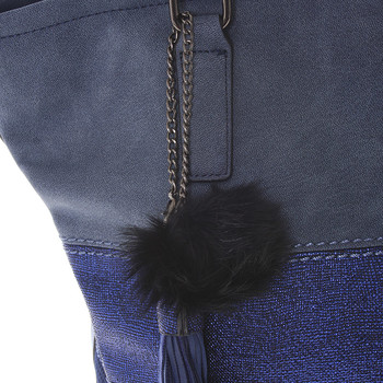 Velká módní dámská modrá kabelka přes rameno - MARIA C Gamma