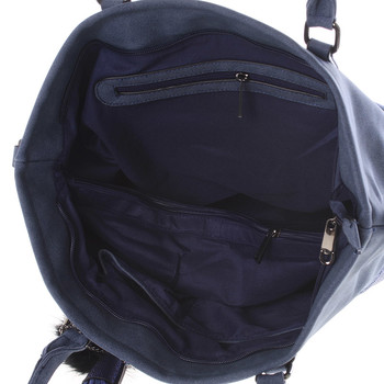 Velká módní dámská modrá kabelka přes rameno - MARIA C Gamma