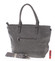 Velká módní dámská šedá kabelka přes rameno - MARIA C Gamma