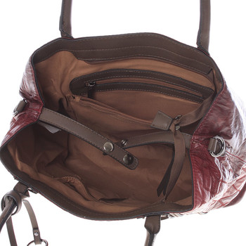 Nadčasová dámská kabelka přes rameno tmavě červená - MARIA C Hagne
